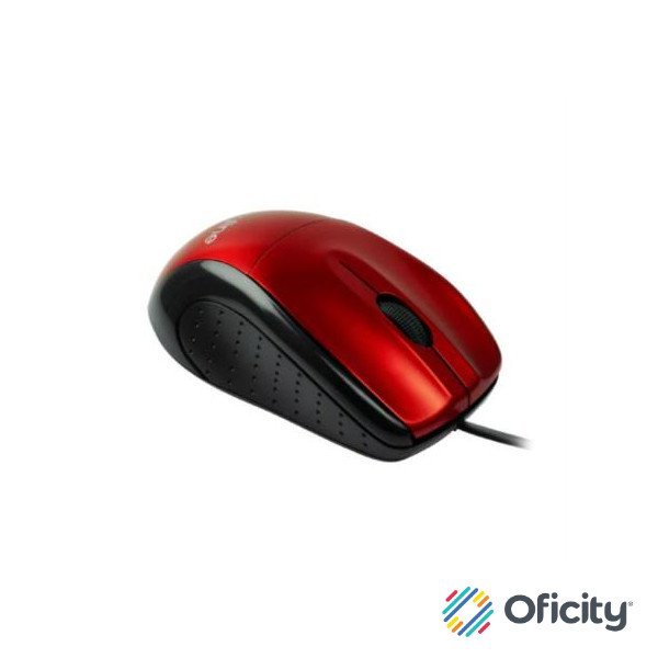 Mouse Easy Line Óptico Alámbrico USB 1200dpi Color Rojo