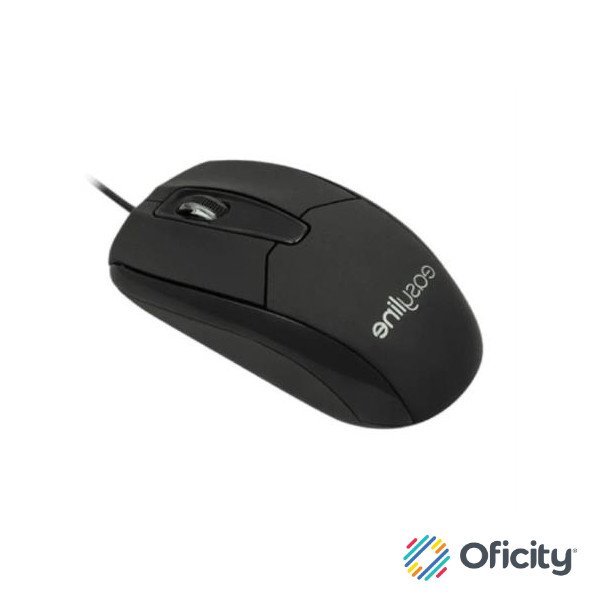 Mouse Easy Line Óptico Alámbrico USB 1000dpi Color Negro