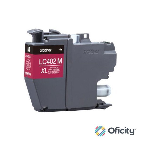 Tinta Brother LC402XL Súper Alto Rendimiento Hasta 1500 Páginas Color Magenta
