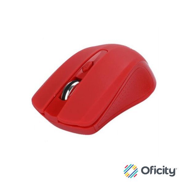 Mouse Nextep Inalámbrico USB Color Rojo 1600 dpi Baterías Incluidas