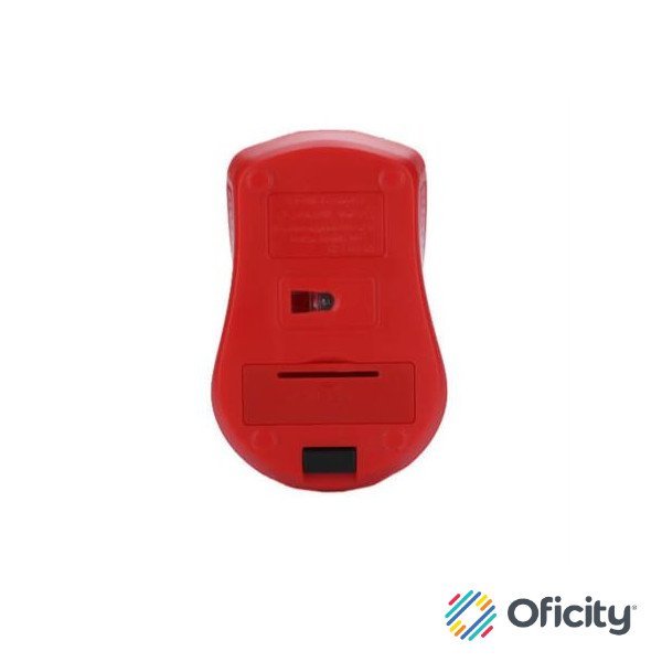 Mouse Nextep Inalámbrico USB Color Rojo 1600 dpi Baterías Incluidas