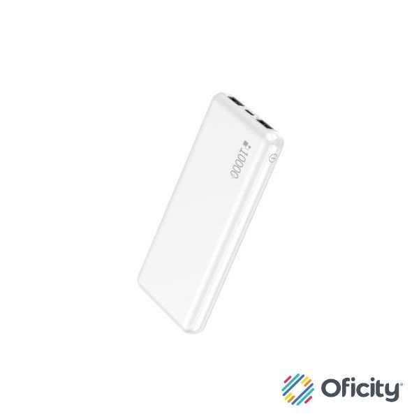 Power Bank Nextep Ultra Ligera 10000 mAh 3 Puertos Color Blanco