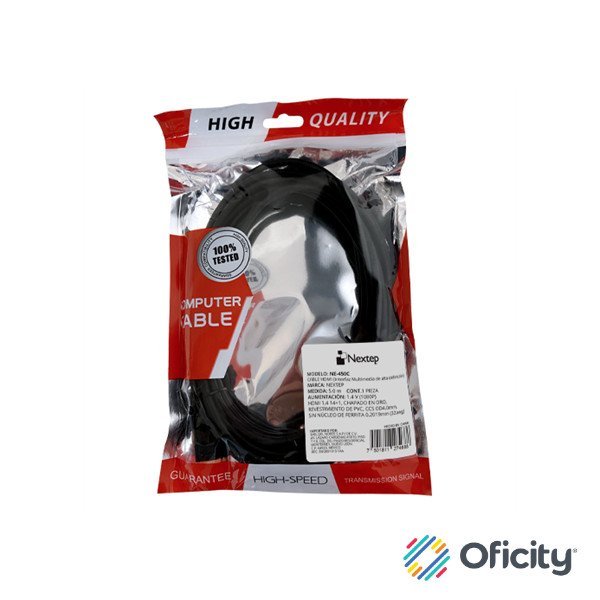 Cable HDMI 1.4 Nextep Alta Velocidad Reforzado 5.0 metros