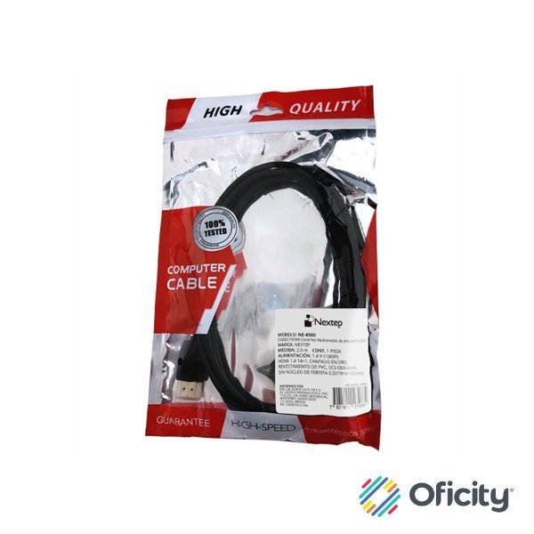 Cable HDMI 1.4 Nextep Alta Velocidad Reforzado 2.0 metros