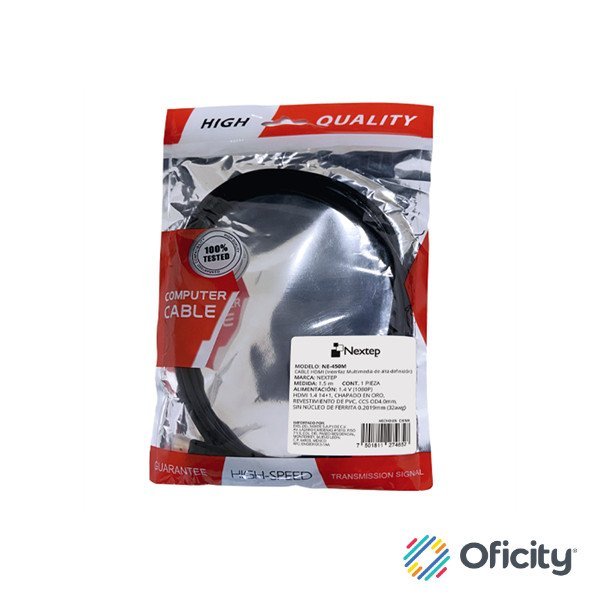 Cable HDMI 1.4 Nextep Alta Velocidad Reforzado 1.5 metros