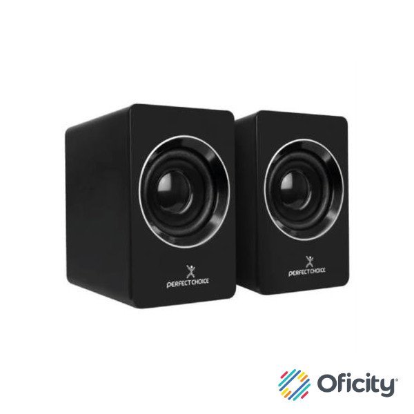 Bocina para Computadora Mosso Perfect Choice Sonido Estéreo 2.0 Conector USB Negro
