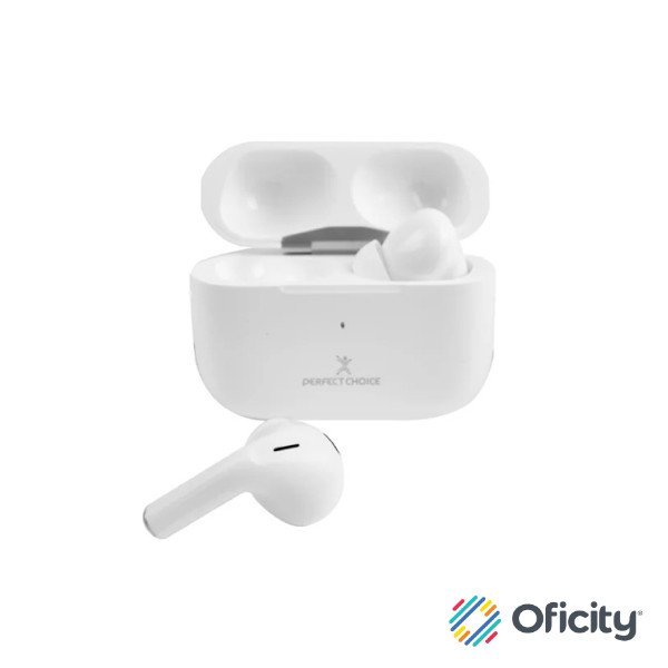 AUDIFONOS PERFECT CHOICE TWS ENC CARGA INALAMBRICA NESH - BLANCO