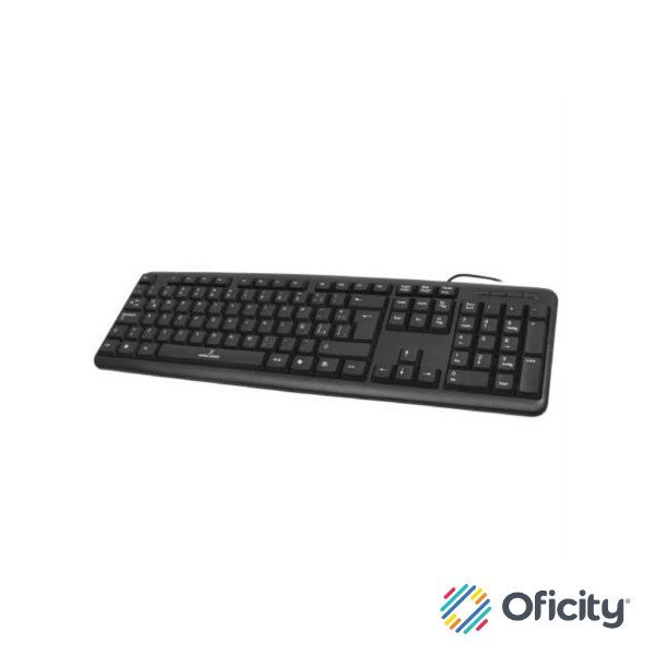 Teclado Perfect Choice Básico Alámbrico USB Color Negro