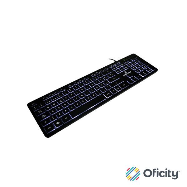 TECLADO PERFECT CHOICE CON ILUMINACION EN TECLAS PARA OFICINA - BACKLIGHT