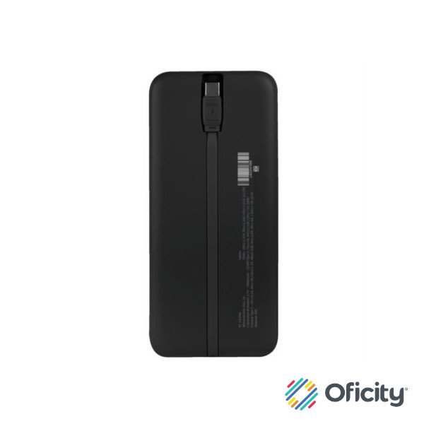 Power Bank PERFECT CHOICE Carga Rápida 22.5W con Cable Tipo C Bolt Negro