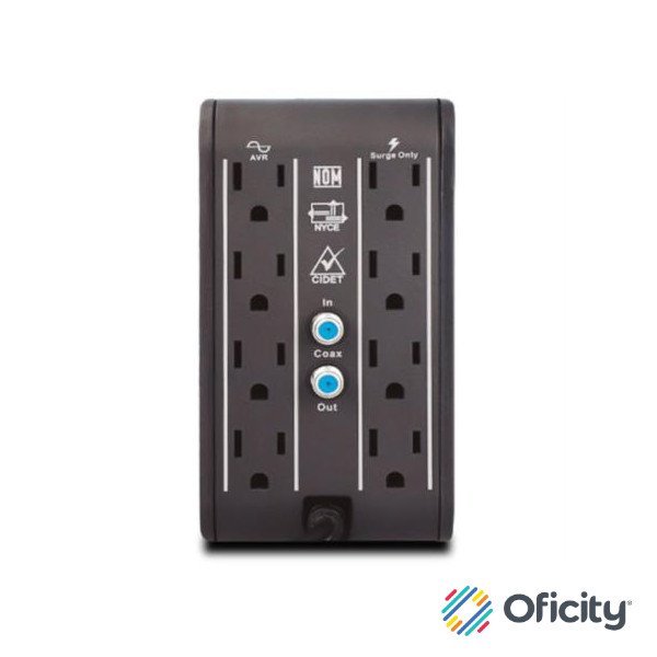 Regulador de voltaje CDP R2C-AVR1008 1000VA/500W indicadores LED de funcionamiento 8 contactos NEMA 5-15R