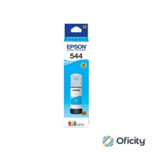 Tinta Epson Original T544-AL EcoTank L1110/L3110/L3150/L5190 Color Cian