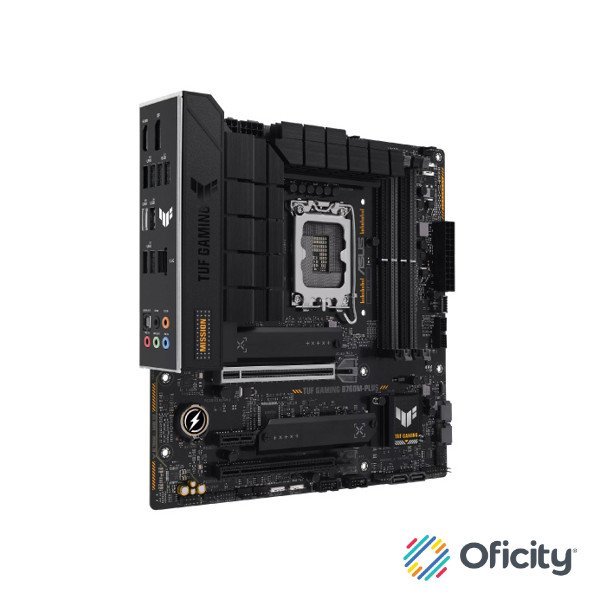 Tarjeta Madre Asus TUF Gaming B760M-PLUS WIFI II 4xDDR5 192GB 7800Mhz PCIe 5.0 M.2 HDMI DP S 1700 13th 14th mATX Wi-Fi6E