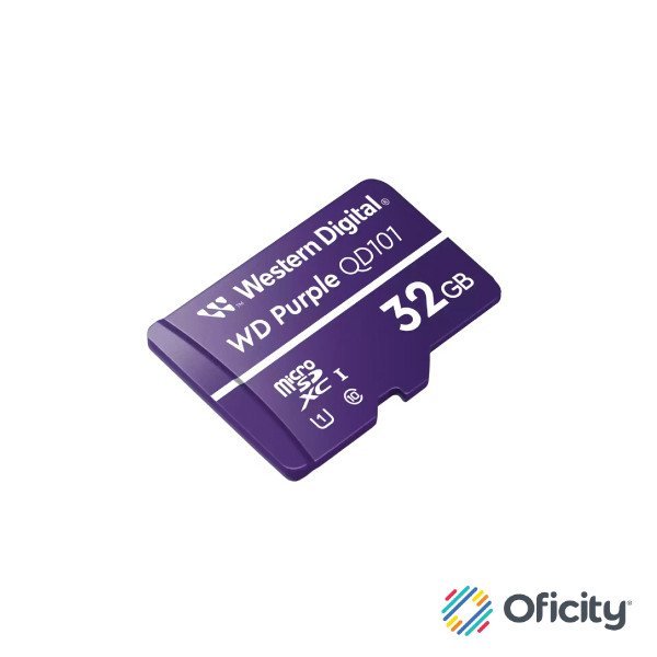 Memoria Micro SD Western Digital Purple WDD32G1P0C 32 GB Micro SC QD101- 1UHS Clase 10 para videovigilancia.