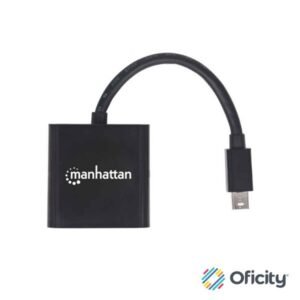 Adaptador Manhattan Activo Mini DisplayPort-M a HDMI-H 4K a 60Hz Color Negro