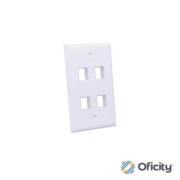 Tapa Intellinet para Caja 4 Perforaciones Color Blanco