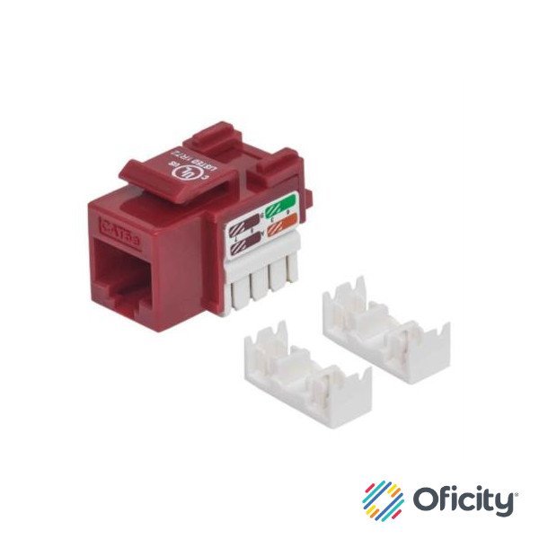 Jack Intellinet Keystone de Impacto RJ45 Cat5e Color Rojo