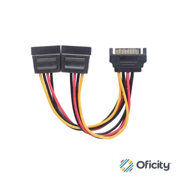 Cable Manhattan Y de Alimentación SATA M-H 15cm