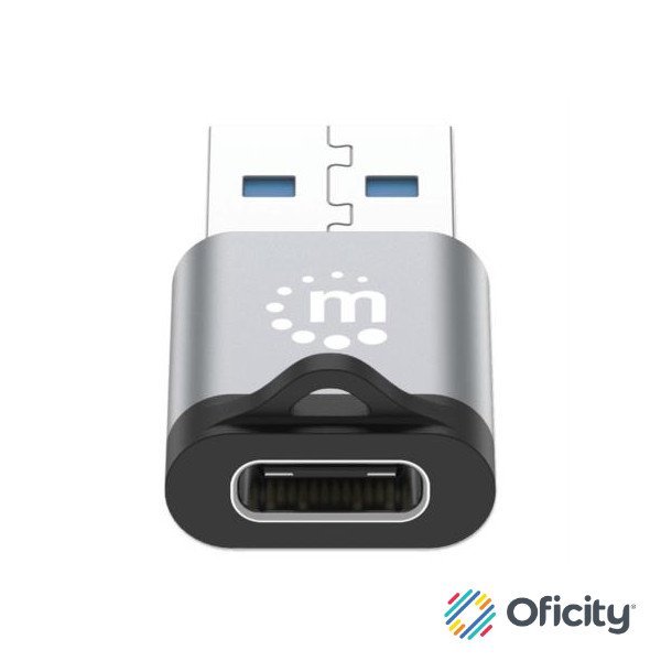Adaptador USB-C V3.2 Gen1 AM-CH 5Gbps 3A Aluminio Gris Espacial/Negro