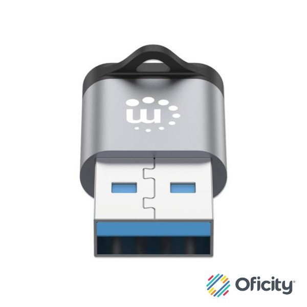 Adaptador USB-C V3.2 Gen1 AM-CH 5Gbps 3A Aluminio Gris Espacial/Negro