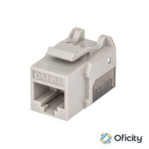 Jack Intellinet Keystone Cat6a de Impacto UTP Color Gris