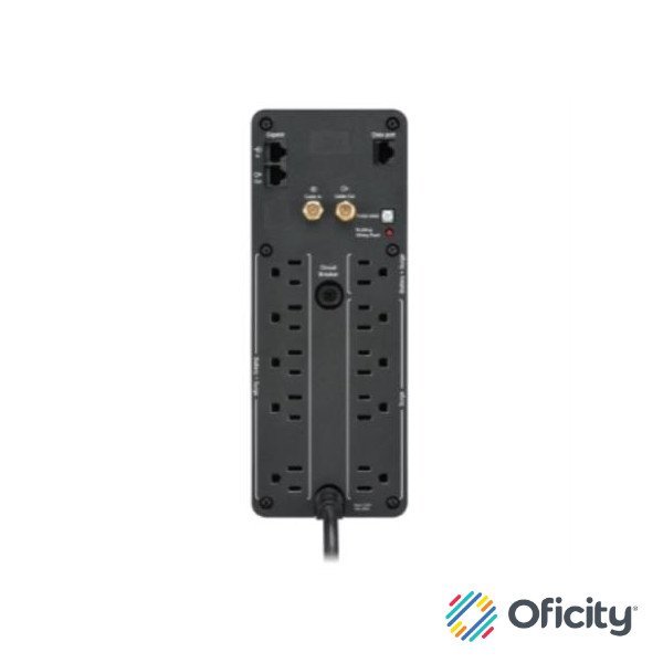 Back UPS APC 1350VA/810W 120V 10 tomas de salida 2 puertos USB de carga AVR interfaz LCD LAM