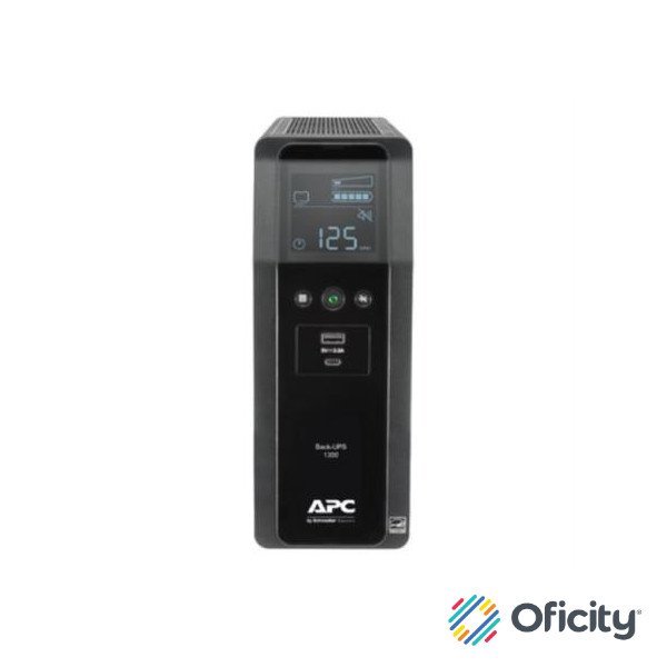 Back UPS APC 1350VA/810W 120V 10 tomas de salida 2 puertos USB de carga AVR interfaz LCD LAM