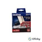 Cinta Etiquetadora Brother DK2214 Papel Negro sobre Blanco de Longitud Continua 12mm 30.48m