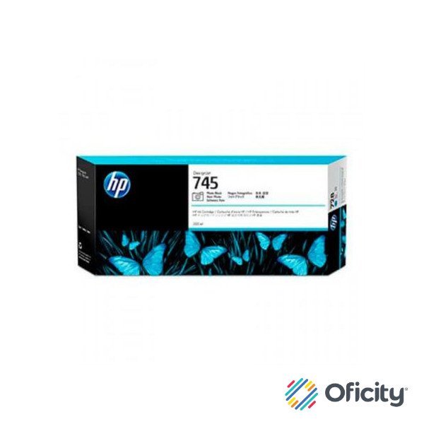 TINTA HP LF 745 DESIGNJET NEGRO PHOTO 300ML