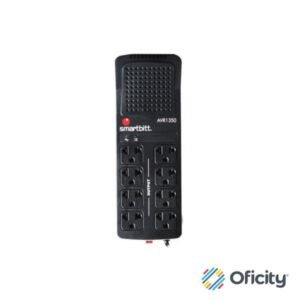 Regulador Smartbitt R-BITT 1350 1350VA/675 Watts 8 Contactos Protección de Línea Telefónica RJ-11