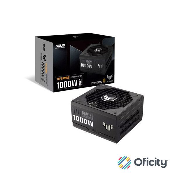 Fuente de Poder Asus TUF Gaming 1000W 80 Plus Gold ATX 12V Modular 20+4 pin PCIe 5.0 Fan 135mm Negro