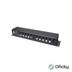 Organizador Horizontal Intellinet 19" Montaje en Rack 2U Metálico Color Negro