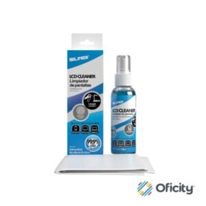 Kit Limpieza Pantallas Silimex LCD Cleaner 60 ml Con Toalla Microfibra Blanca 30x30 cm