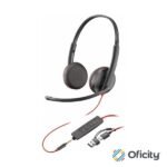 Auriculares POLYCOM estereo Blackwire 3225 / conector de 3.5 mm / adaptador USB-C/A (a granel