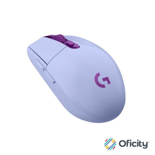 Mouse Logitech G305 LIGHTSPEED Gaming Inalámbrico Sensor Hero 6 Botones Color Lila