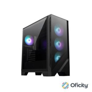 Gabinete MSI MAG Forge 321R Airflow Cristal TEMP ATX MIDI-TOWER ATX/MICRO-ATX/MINI-ITX sin Fuente 4 Ventiladores Negro