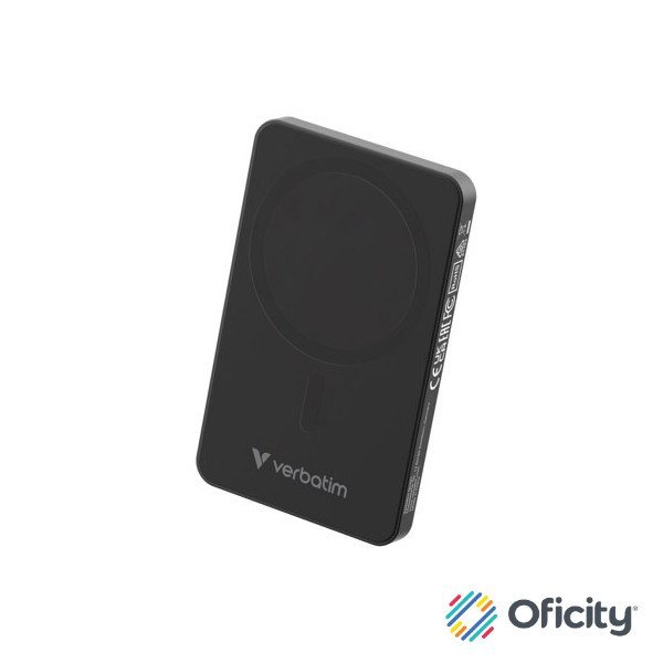 Cargador verbatim Charge and Go Essential Magnética Power Bank Carga Inalámbrica de 5000 mAh Color Negro