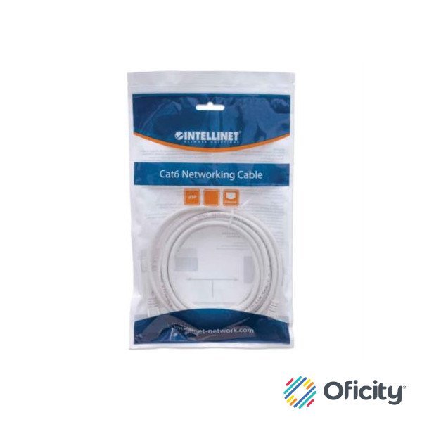 Cable Intellinet Red Cat6 UTP RJ45 M-M 1m Color Blanco