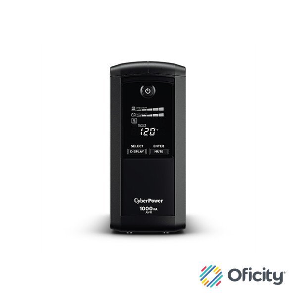 UPS CYBERPOWER 1000VA 600W 9 CONT PANTALLA LCD INTELIGENTE M