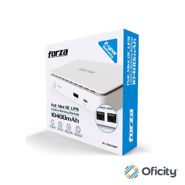 Forza DC-350USBP UPS DC Battery Bank 35W PoE 5/9/12/15/24VDC USB-C