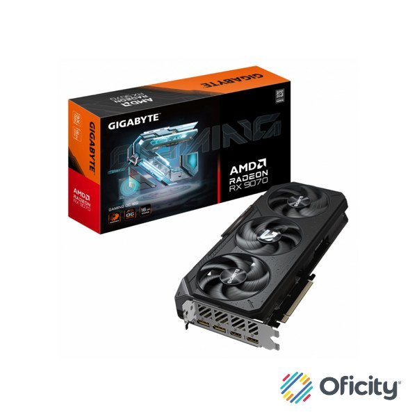Tarjeta de Video Gigabyte AMD Radeon RX 9070 GAMING OC 16GB 256-bit GDDR6 PCI Express 5.0