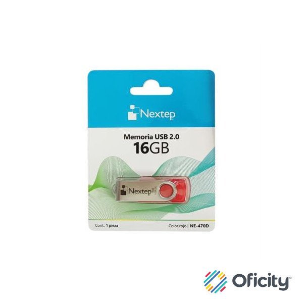 Memoria USB 2.0 Nextep Twist 16GB Rojo