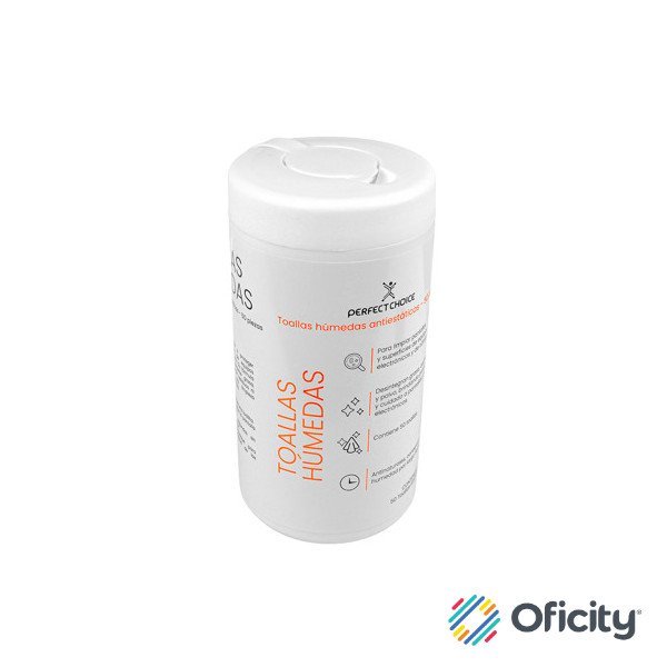 Toallas Limpiadoras Perfect Choice para equipos electrónicos Bote con 50 pzas