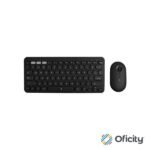 Kit Perfect Choice de Teclado y Mouse Inalámbrico Ergonómico 1000 dpi Froyo Color Negro