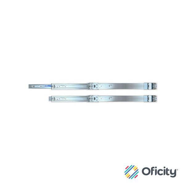 Kit Rieles para NAS QNAP RAIL-B02 Montaje Metalico Plata Profundidad de montaje min 44.3cm max 81.5cm ancho 485 mm
