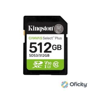 Memoria Flash Kingston Canvas Select Plus 512GB SD UHS-I Clase 10