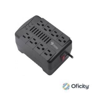 Regulador de Voltaje Stylos RE650 1200VA 650W 8 contactos NEMA negro