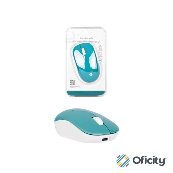 Mouse inalámbrico Verde Armor recargable wireless TechZone