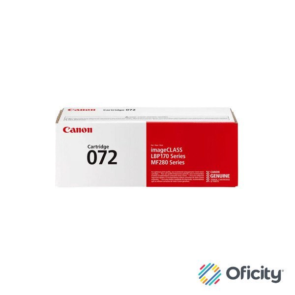 Cartucho de tóner Canon 072 Negro de 1400 Pag para LBP172 / MF289 / MF284