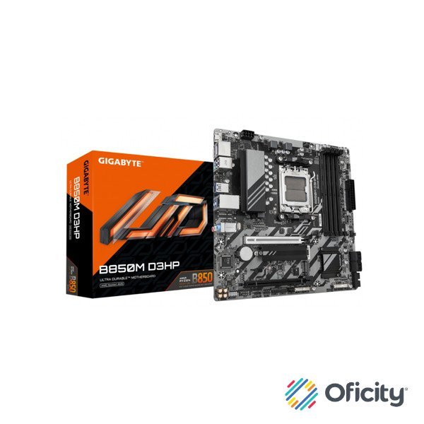 Tarjeta Madre Gigabyte B850M D3HP Micro-ATX AM5 256GB 4xDDR5 HDMI/DP